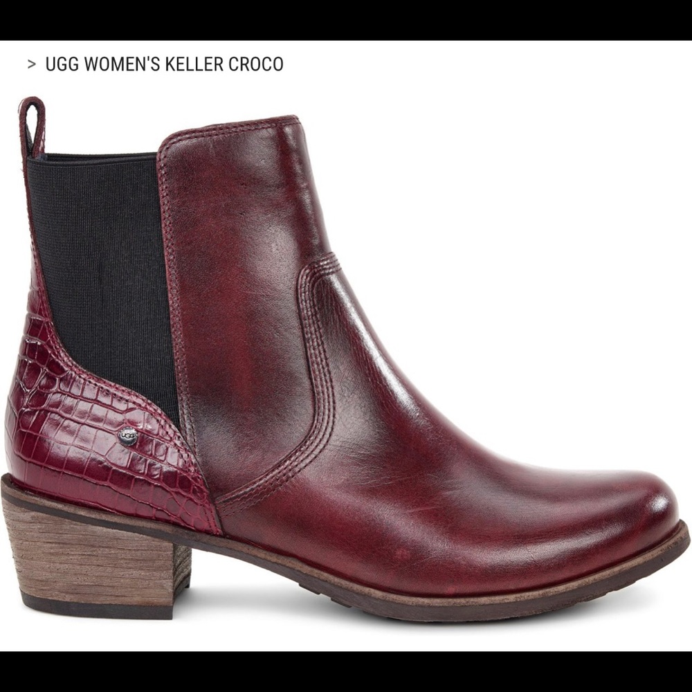 UGG Keller ‘Croco’ Chelsea Booties sz 7N